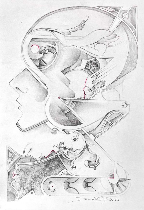 Thoughts - Graphite drawing made by Daniel Wulff Petersen