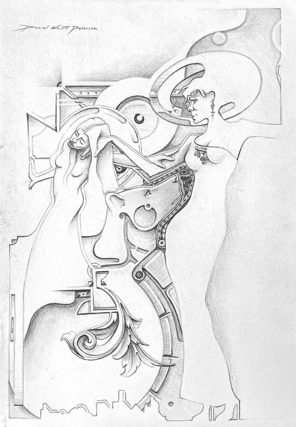 Bonding - Graphite drawing made by Daniel Wulff Petersen