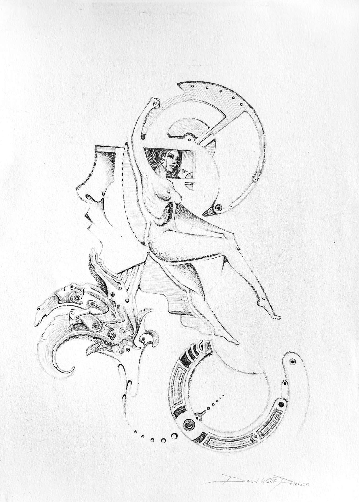 Beliefs and Curiosity - Graphite drawing made by Daniel Wulff Petersen
